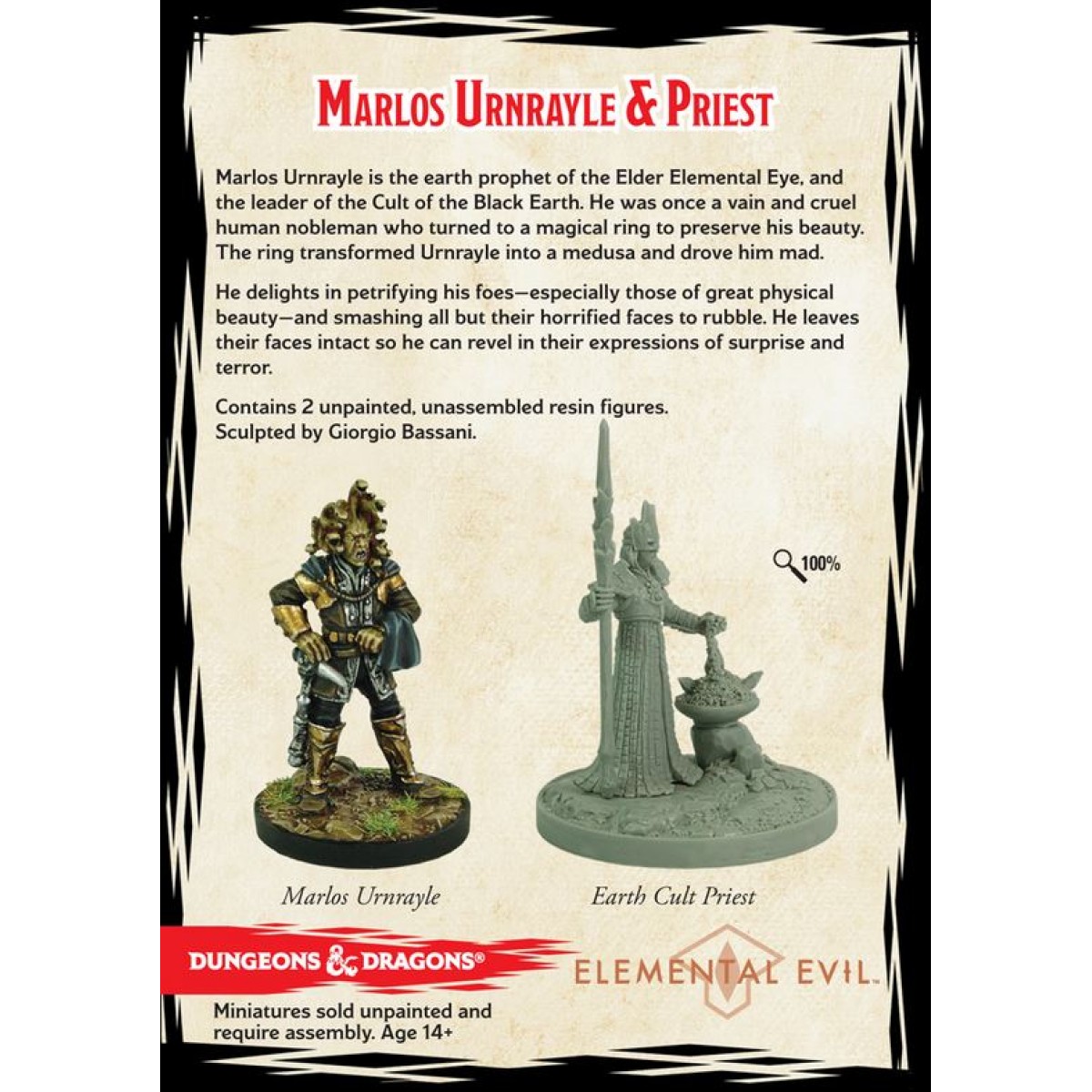 D&D Collector's Series Elemental Evil Marlos Urnrayle & Earth Priest